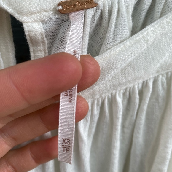 Free People White Flowly Crop Top - Picture 2 of 4